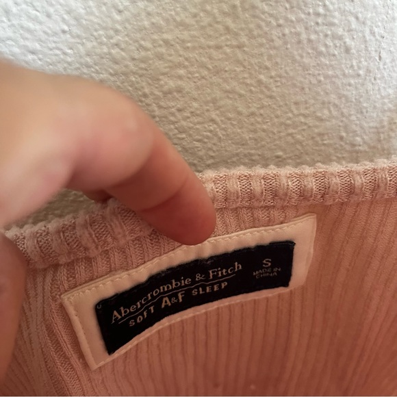 Abercrombie & Fitch / pink lace trim cami sleep top & shorts set - Picture 6 of 9